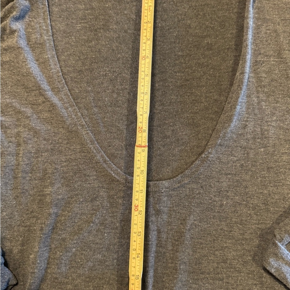 Lulu's Charcoal Gray Long Sleeve Backdrop Top XS - Picture 3 of 6